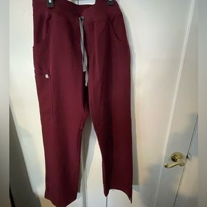 Figs scrubs cargo pant- burgundy